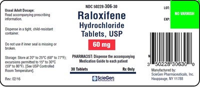 Package Label – Raloxifene, 60mg Bottle, 30ct (60 mg 30tab)